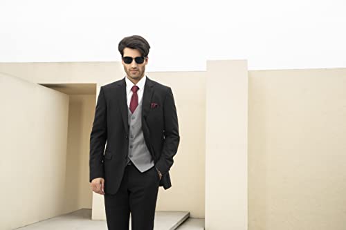 Image of Enlision Men's Suit Vest Business Formal Dress Waistcoat Solid Color Vest for Suit or Tuxedo
