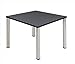 36 in. Square Grey Table & Chrome Post Legs