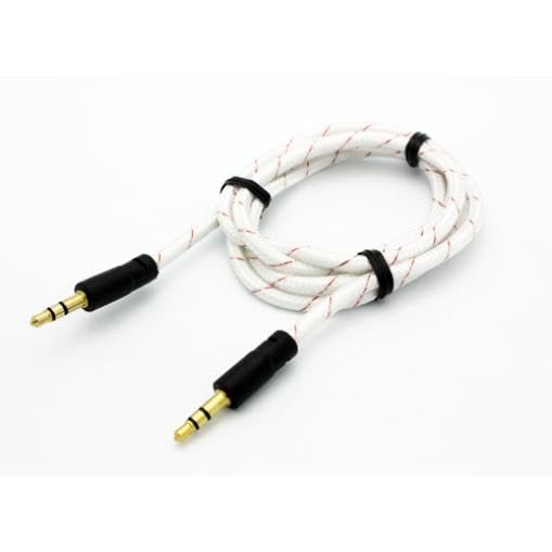 Cable Auxiliar 3.5mm Blanco Trenzado Compatible ASUS miniatura 3