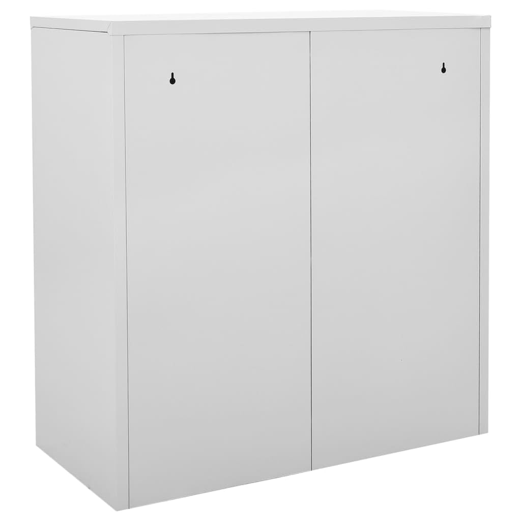 vidaXL Armario taquilla de Acero Gris Claro y Verde 90x45x92,5 cm