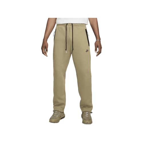 Nike Tech Men's Fleece Open-Hem Pants (HJ6533-276, Neutral Olive/Black)