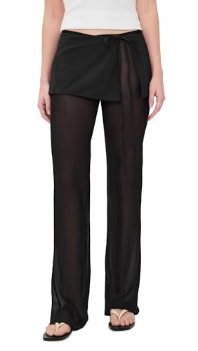 Bec + Bridge Women's Maralia Overlay Pants, Black, 2