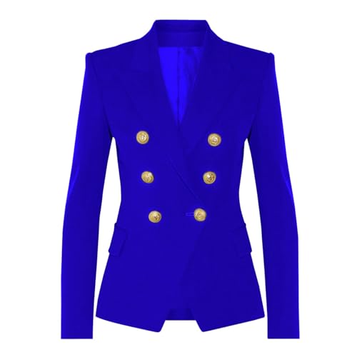 Blazer bureau femme veste revers à pic boutons double boutonnage manteau costume banquet