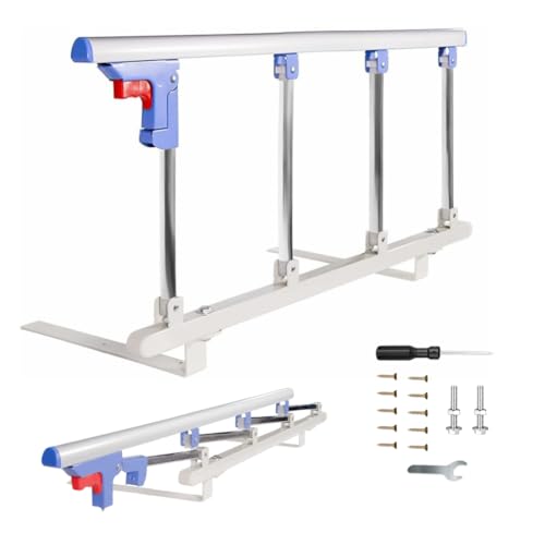 STARLUXE® - Barandilla de Seguridad para Cama de Adultos y Mayores – Barrera Abatible y Articulada para Prevención de Caídas – Soporte Universal de Fácil Instalación