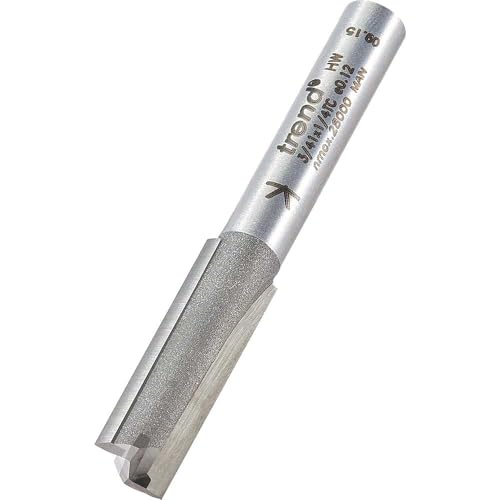 Trend Professional Straight Two Flute Router Cutter, 1/4 Inch Shank, 8mm Cut Diameter, Tungsten Carbide Tipped, 3/41X1/4TC