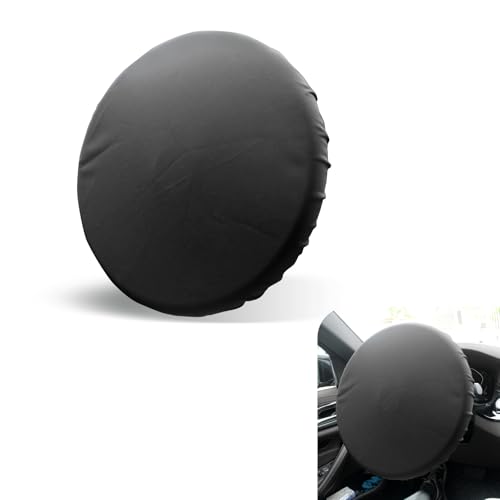Car Steering Wheel Cover Sun Shade, Thickened Soft Waterproof Light-Proof Sun-Proof Heat-Insulating Protective Cover, All-Inclusive Design Car Accessories Interior for Car Truck SUV (Black)