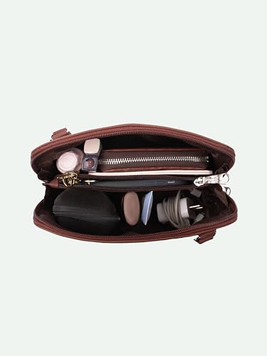 Image of ZOUK Printed Vegan Leather Out Of Office Sling Bag With Adjustable Strap For Women's Girls