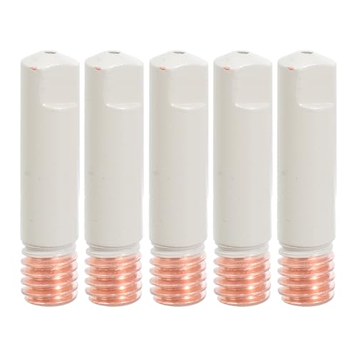 Pack Of 5 25mm Coated Metal Conductives Nozzles Tip Offering Wear Resistance For Enhances Welding Control And Durability