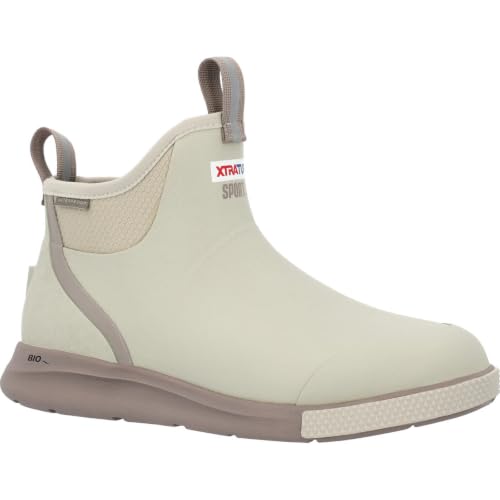 Image of XTRATUF 6 inch Men's Ankle Deck Boot Sport - 30% Lighter, 100% Waterproof Rubber Fishing Footwear - Non-Marking, Slip-Resistant Outsole - Moisture-Wicking Liner