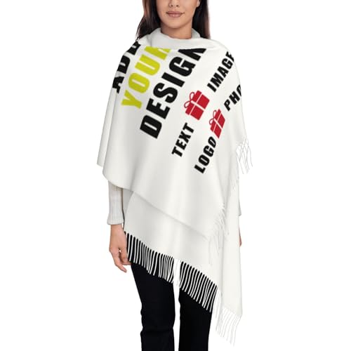 Custom Scarf for Women with You Text Logo Comfortable Personalized Scarves Multi-color2