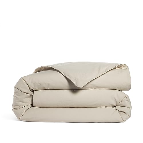 Missuna - Funda nórdica, Cama 135/140 cm - Arena - 100% Algodón Orgánico Percal | Tamaño 220x220 cm | Ropa de Cama | Made in Portugal