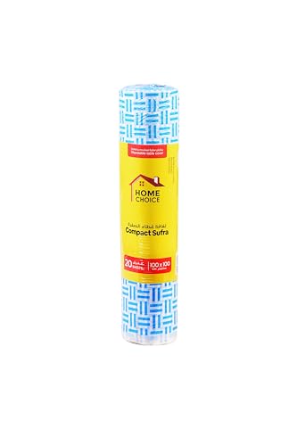 Home Choice HomeChoice Disposable Printed Compact Sufra Sufra Roll Table Cover Perforated Plastic 100 * 100 Assorted Colors