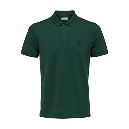SELECTED FEMME Homme Shharo Embroidery Noos Polo, Vert (Trekking Green), L EU Cover