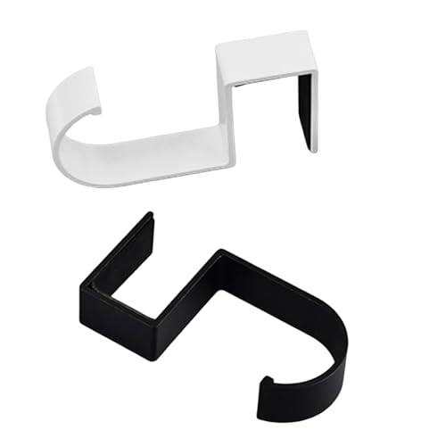 5プロング高耐久バッグフック壁掛け学校収納スチール簡単組み立てツートンカラーブラック/ホワイト高強度アルミニウム合金フック