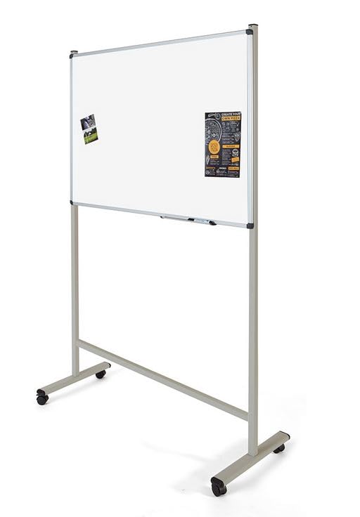 Rocada - Soporte Universal para Pizarra Blanca, Soporte de Metal Móvil Ajustable con Ruedas, para Pizarra de Borrado en Seco, Medidas 123-203x203x49cm - Pizarra no incluida