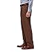 Haggar Mens Mynx Gabardine Hidden Expandable Waistband Classic Fit Front Pleated Dress Pants, Oak, 36W x 29L US