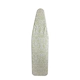 Homz Premium Replacement Cover and Pad for Ironing Boards, Fiber Pad, Yellow Damask