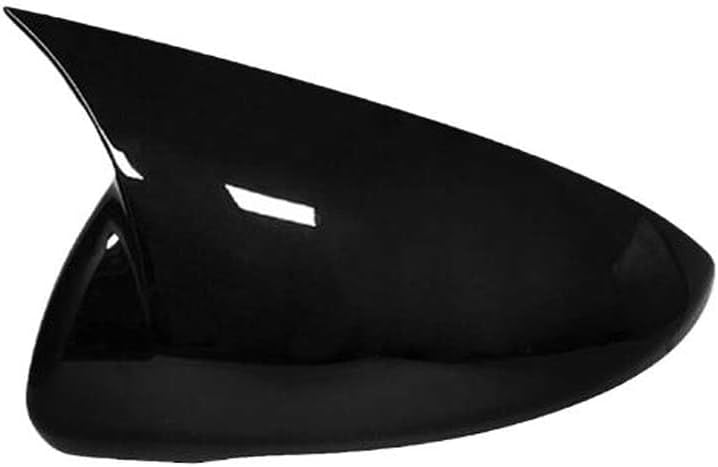 2pcs New Rear View Mirror Outside Housing Wing Mirror Cover Cap for Kia K3 Cerato Forte 2019-2022 Driver Passenger Side Carbon Fiber Style Interior OX Horn Gloss Black Accessories (Gloss Black)