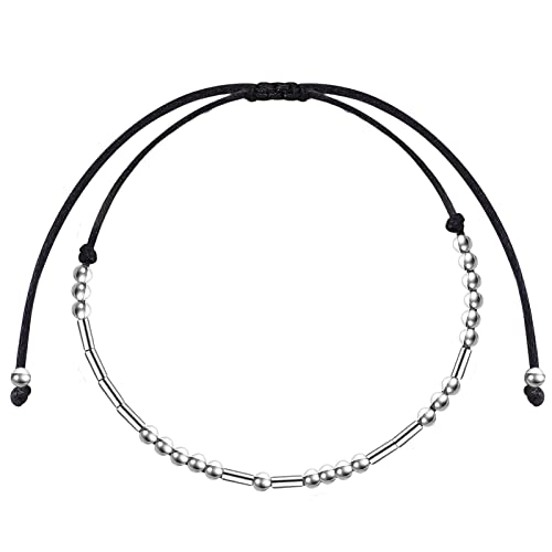 PLITI Sobriety Bracelet - Addiction Recovery Milestone Gift - Morse Code Design - AA Inspired - Sober Badass Style2