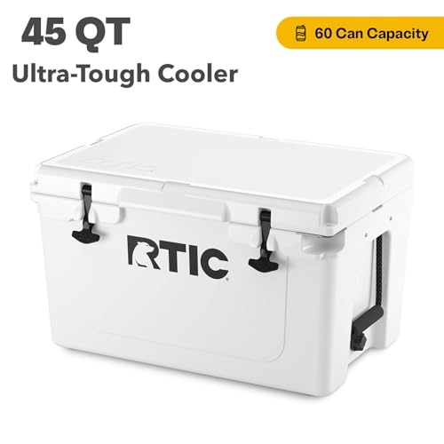 RTIC Ultra-Tough Cooler Hard Insulated Portable Ice Chest Box for Beach, Drink, Beverage, Camping, Picnic, Fishing, Boat, Barbecue