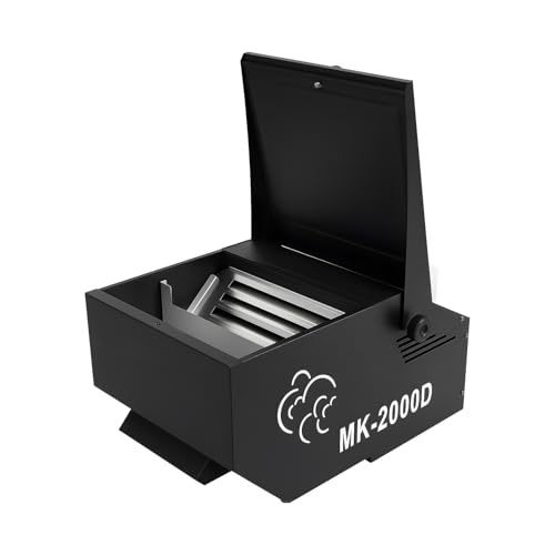 Máquina de humo de bajo nivel, 1200 W, carcasa de hierro, tanque de 0,5 L, cobertura de 860-1076 ft2, para bar, pasarela, estudio de baile, color negro miniatura 4