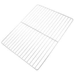 VANZACK Stainless Steel Grill Grate, 13.66x10.51 Inch BBQ Grill Net, Durable Outdoor Barbecue Mesh for Camping, Easy to Clean, Silver