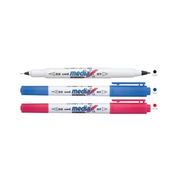 UNI Mediax - Marcador negro para CD-R/RW-DVD-R/RW