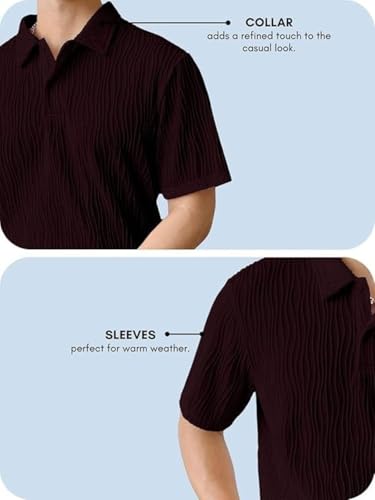 Cotton T-Shirt for Men – Soft Breathable Fabric | Regular Fit Half Sleeve Collar Tee for Summer Casual Wear (Available in Plus Size and Combo Pack of 2)