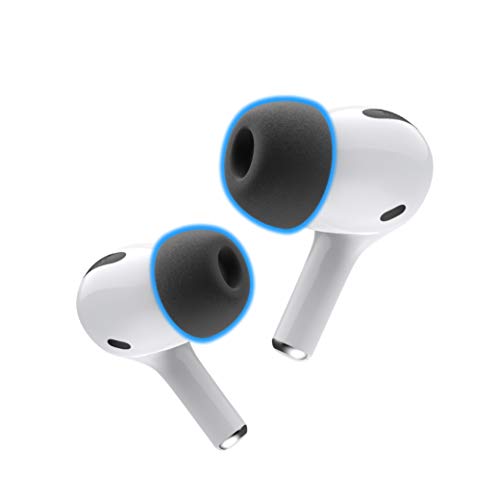 Image of Foam Masters Memory Foam Ear Tips for AirPods Pro 1st & 2nd Gen | Comfortable | Secure | Better Noise Cancellation | Version 3.0 Replacement Buds (Medium - 3 Pairs, Black)
