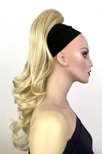 Extension de cheveux en queue de cheval pour soirée : postiche ondulée blonde #613