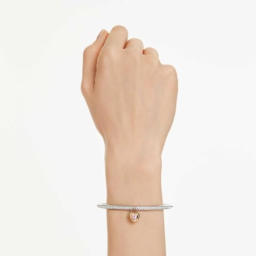 Swarovski Idyllia bangle, Mixed cuts, Heart, Pink, Mixed metal finish by Swarovski - Image 7
