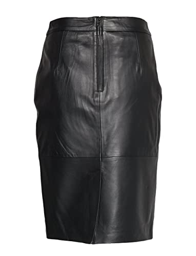 Handmade Women Real Lambskin Leather Selrita Skirt Avarage Length Stylish2