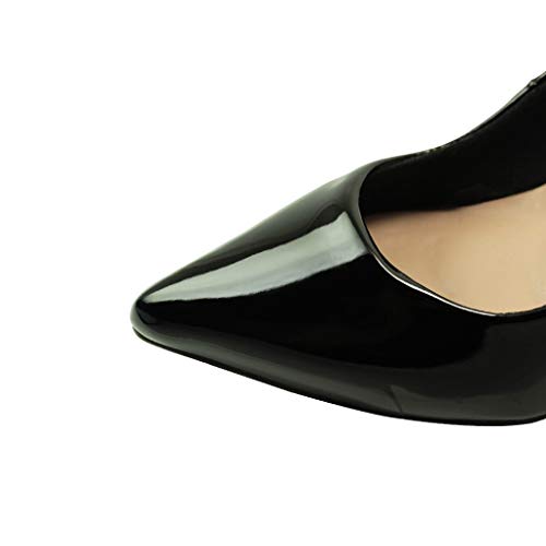 Scarpin Salto Alto Fino Luiza Sobreira Verniz Preto Mod. 4099