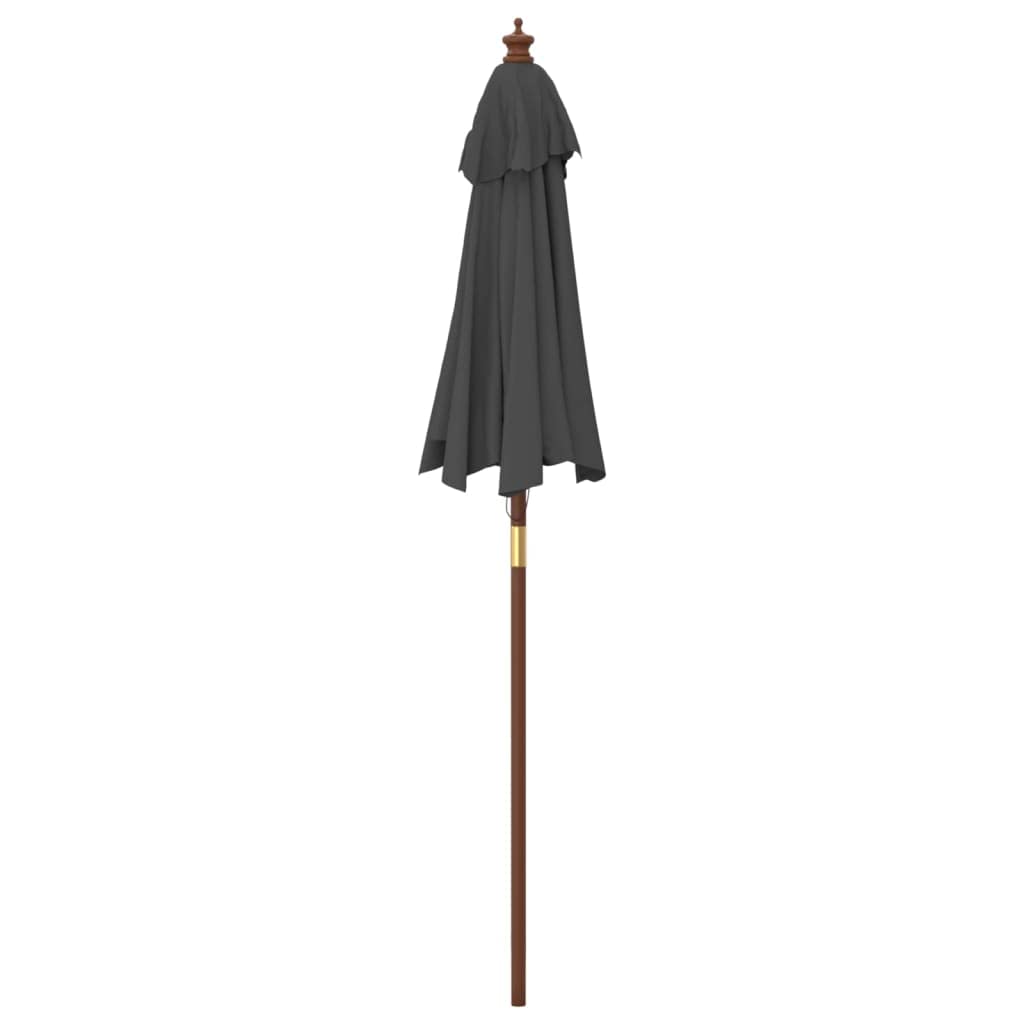 SYDE Błękitny parasol ogrodowy 196 x 231 cm z drewnianym słupkiem