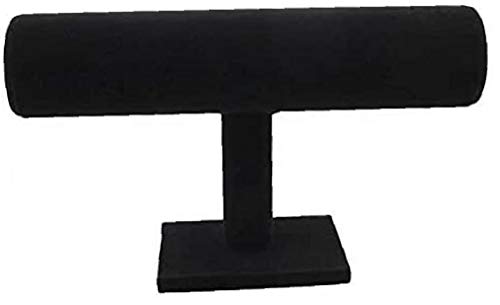 Bijoux Présentoir T-Bar Velvet Bijoux Rack Organisateur Collier Bracelet Bijoux Présentoir Organisateur Noir Cover