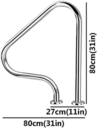Barandal para piscina acero inoxidable 80 x 80 cm miniatura 6