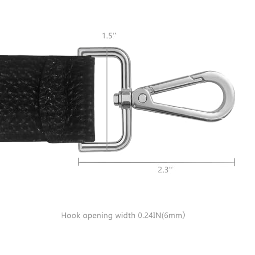 Image of 24.8 inch Leather Replacement Strap for Handbags Shoulder Bag with Metal Buckles
