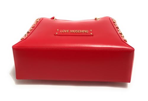 Love Moschino Borsa Pu Rosso+Borchie - 2