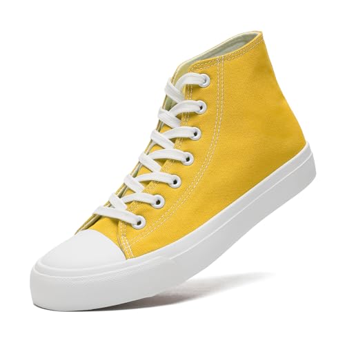 sharllen Unisex Sneaker Stoffschuhe Damen Herren Canvas Schuhe High Top Turnschuhe(Yellow 270) sharllen Unisex Sneaker Stoffschuhe Damen Herren Canvas Schuhe High Top Turnschuhe(Yellow 270)