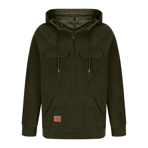 Men's Cargo Hoodies Tactical Sweatshirt Quarter Zip Cargo Pullover Hoodies Workout Gym Men Fashion Outdoor Hoodie4