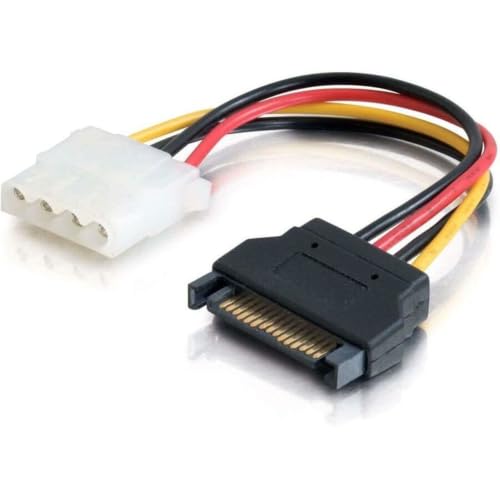 Cable Adaptador Serial 6in 15 Pin SATA Macho a LP4 Hembra
