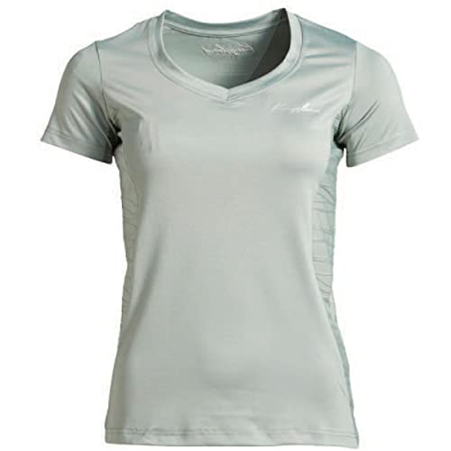 T-shirt col en V Kingsland KLpenny femme vêtements équitation d'été vert