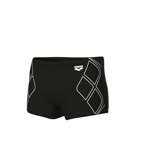 Arena Men's Graphic Swim Short Bañador Corto, Black-White, 50