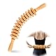 TERRARIDE Faszienstab Holz aus Buchenholz für Körper und Oberschenkel, Weiche Berührung - Massageroller - Faszienrolle Holz, Massage Roller, Massage Bauch, Massageroller Beine, Cellulite Roller