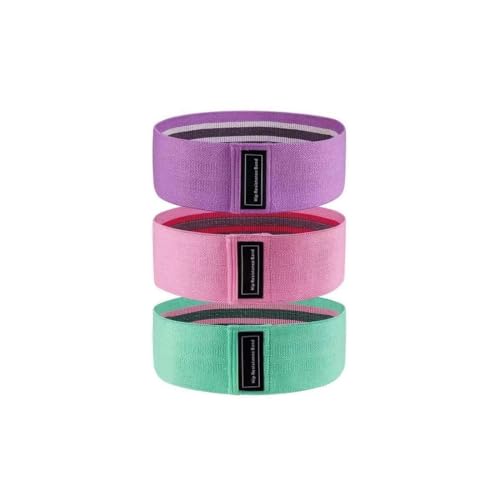 GXGM 3 bandes d'exercice avec 3 niveaux de résistance en tissu pour femme, bandes de résistance en TPE durables pour entraînement général, renforcement...