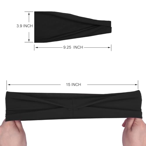 Image of YONUF 6 Pack Headbands for Women, Boho Wide Head Bands & Hair Accessories