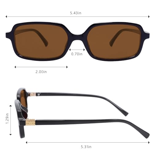Retro Sunglasses for Women Men 90s Small Rectangular Sun Glasses Vintage Cute Narrow Trendy Sunnies3