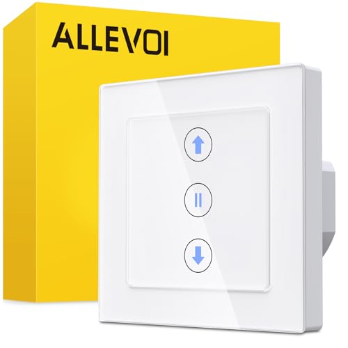 ALLEVOI Interruttore per tapparelle, 86 x 86 mm, controllo intelligente per tapparelle tramite SmartLife APP/Alexa/Google Assistant, conduttore neutro richiesto
