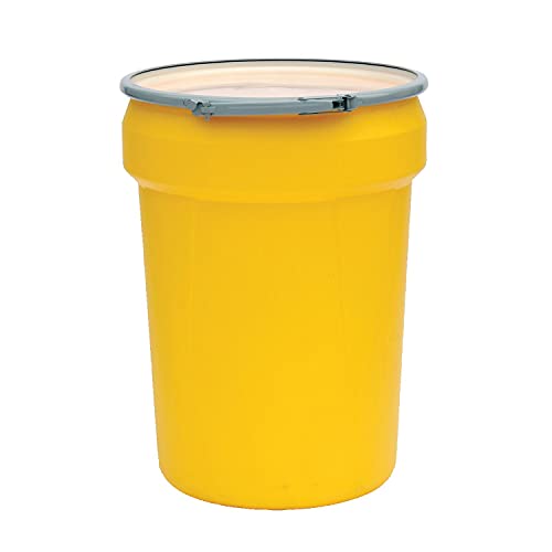 Eagle 1601M Lab Pack Drum With Metal Lever-Lock, 30 Gallon,21-1/8" Od X 28-1/2" Height, Yellow #TOP4