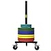Carrello Porta Palline Portapiatti Pesi Con Ruote, Stoccaggio Bilanciere/piastra Olimpica, Organizzatore Impilatore Piatto Verticale Per Palestra, Supporto Per Attrezzature Per L'allenamento Della For